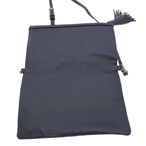 Gigi New York Stella Purse Handbag Blue Leather Python Emboss Clutch Crossbody - Picture 6 of 10